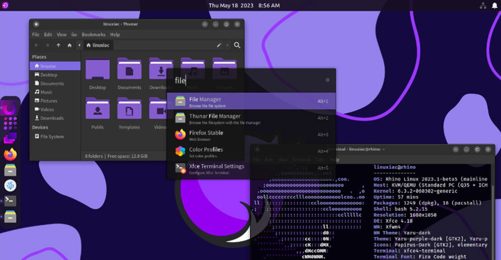 Rhino Linux desktop