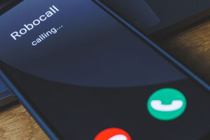 robocall incoming on a smartphone
